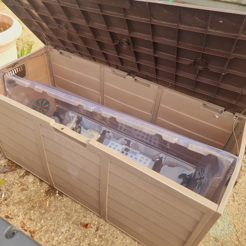 504 - BROWN OUTDOOR STORAGE BOX