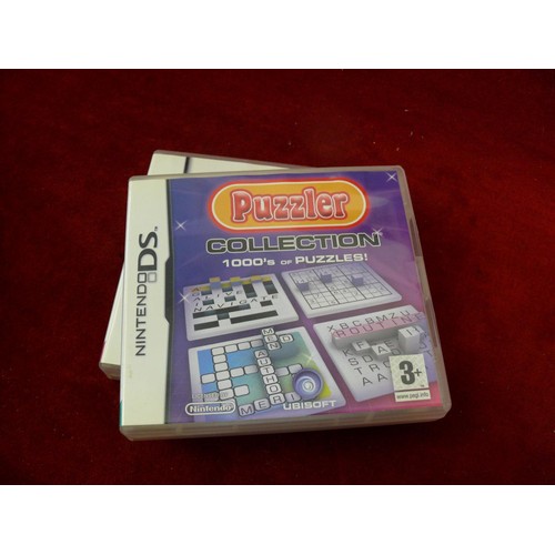 72 - 5 NINTENDO DS GAMES MAHJONG, SHERLOCK HOLMES, PUZZLER COLLECTION, SOLITAIRE AND BRAIN TRAINING