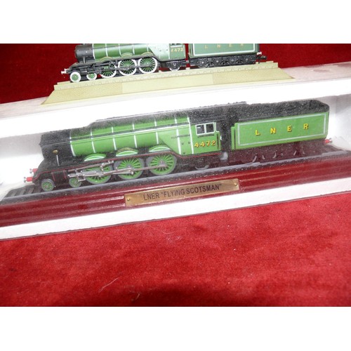 84 - A LNER FLYING SCOTSMAN MODEL IN ORIGINAL PACKAGING PLUS  A SMALLER ONE