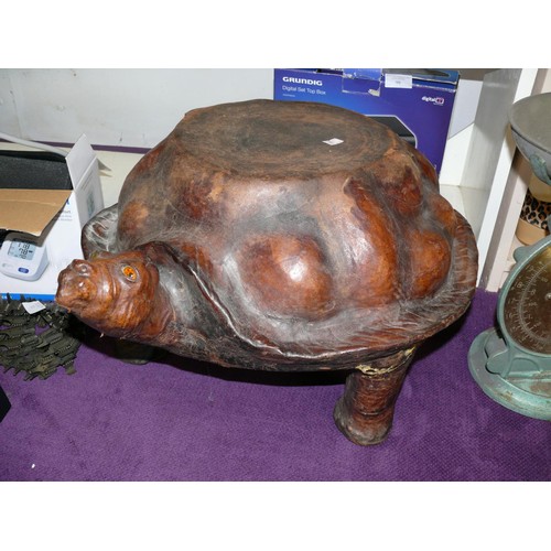 100 - LOVELY LARGE LEATHER TORTOISE