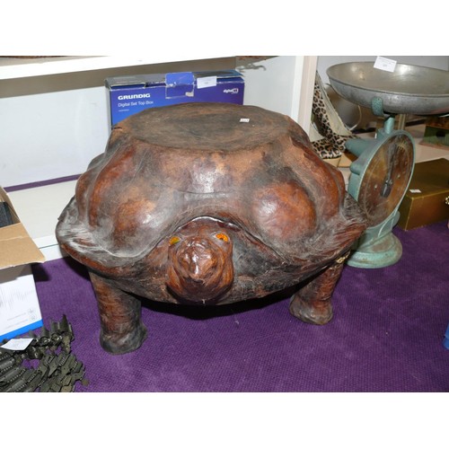 100 - LOVELY LARGE LEATHER TORTOISE