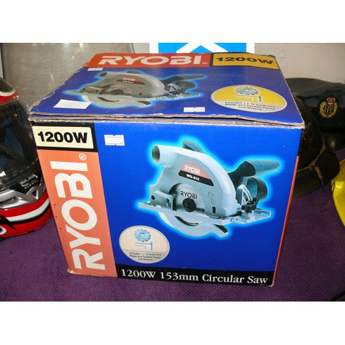 112 - RYOBI 1200W CIRCULAR SAW WITH ORIGINAL BOX