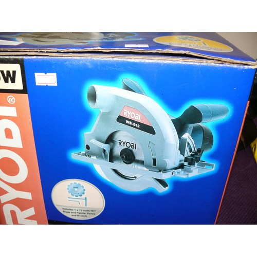 112 - RYOBI 1200W CIRCULAR SAW WITH ORIGINAL BOX