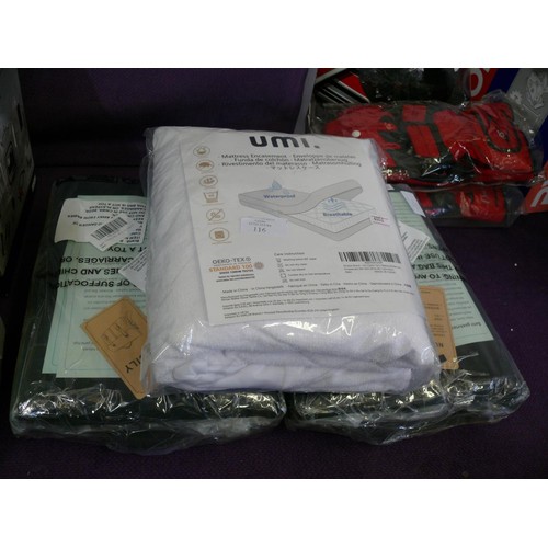 116 - BRAND NEW UMI COTTON TERRY WATERPROOF MATTRESS ENCASEMENT WITH SKIRT