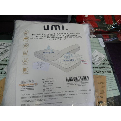 116 - BRAND NEW UMI COTTON TERRY WATERPROOF MATTRESS ENCASEMENT WITH SKIRT