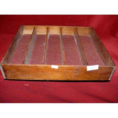 120 - VINTAGE WOODEN CUTLERY TRAY