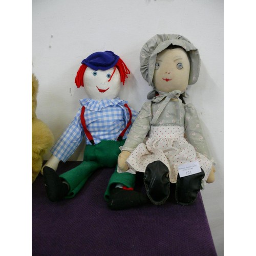 121 - VINTAGE CUDDLY ROSIE AND JIM