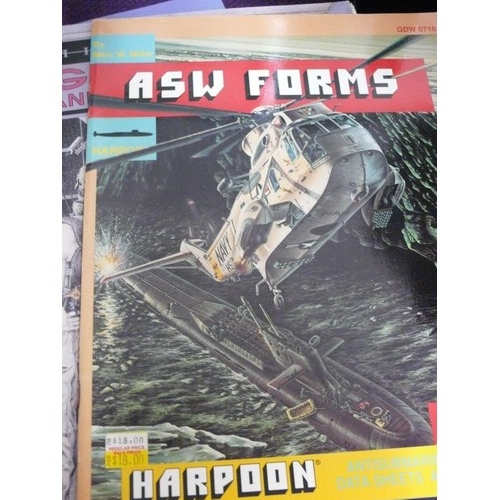 147 - QUANTITY OF ROLE-PLAY MAGAZINES TO INCLUDE DATA ANNEX HARPOON, ASW FORMS HARPOON, MILLENIUMS END GM ... 