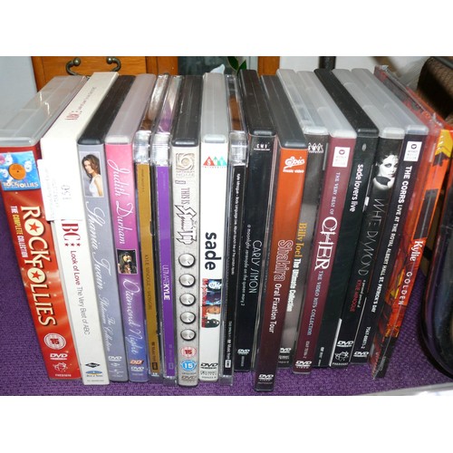 150 - COLLECTION OF MUSICAL ARTIST DVD'S CHER, KYLIE, SADE, SHAKIRA, THE CORRS ETC