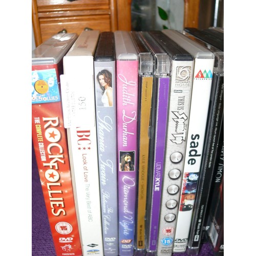 150 - COLLECTION OF MUSICAL ARTIST DVD'S CHER, KYLIE, SADE, SHAKIRA, THE CORRS ETC