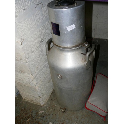 174 - VINTAGE ALUMINIUM MILK CHURN