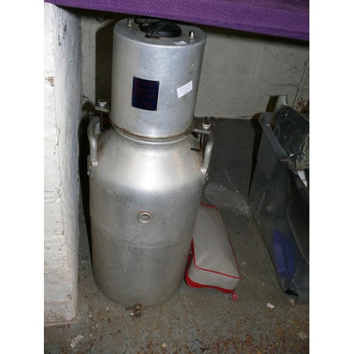 174 - VINTAGE ALUMINIUM MILK CHURN