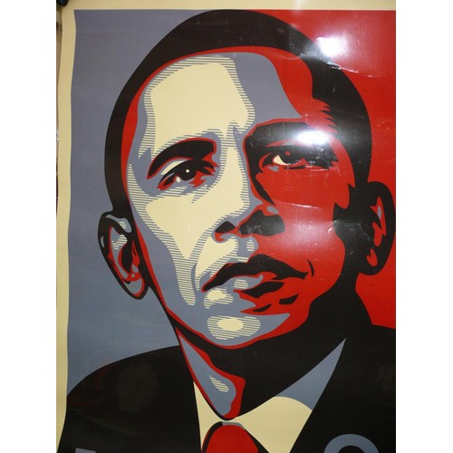 180 - LARGE LAMINATED BARACK OBAMA HOPE POSTER