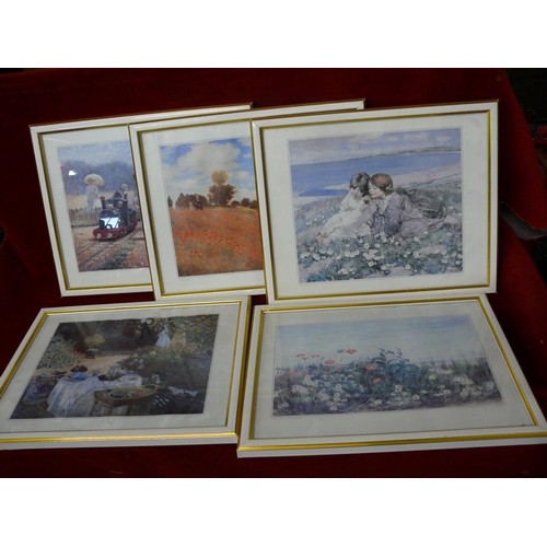 204 - COLLECTION OF 5 FRAMED AND GLAZED PRINTS