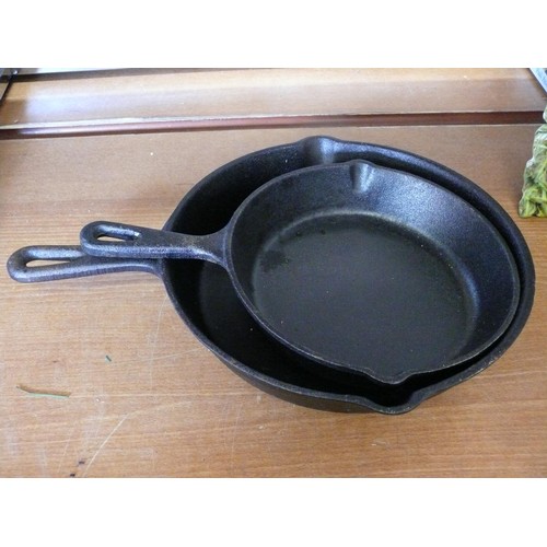 219 - SET OF 3 CAST IRON FRYING PANS BY VONSHEF