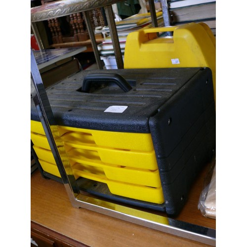 221 - A SET TOOL STORAGE DRAWERS AND FLEXIBLE CABLE TYRE CHAINS