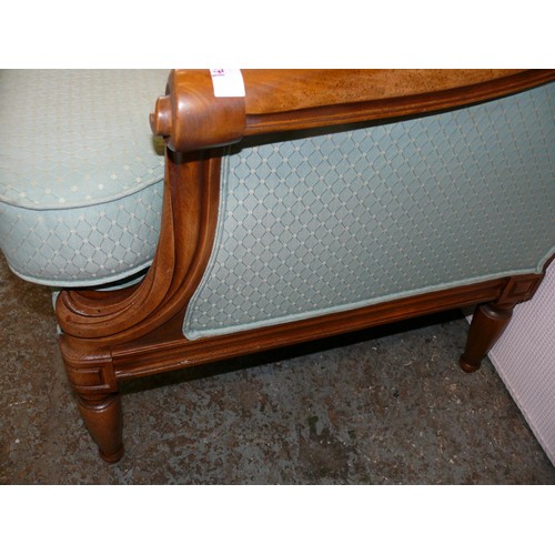 371 - WESLEY-BARRELL ARMCHAIR, UPHOLSTERE IN DUCK EGG BLUE