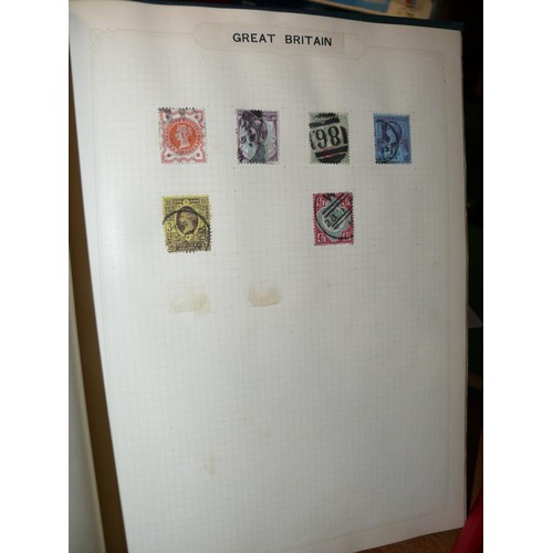 254 - ALBUM OF MIXED STAMPS TO INCLUDE GREAT BRITAIN, ST LUCIA, SUDAN ETC