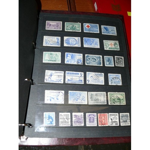 256 - LARGE MIXED STAMP ALBUM INCLUDING AUSTRALIA, NEW ZEALAND AND CANADA