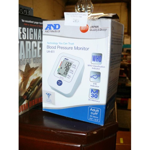 265 - A&D MEDICAL BLOOD PRESSURE MONITOR WITH ORIGINAL BOX