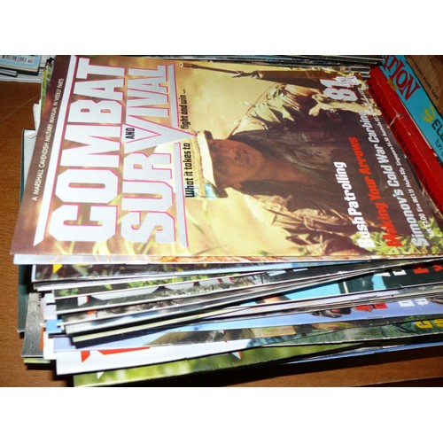 273 - 3 STACKS OF VARIOUS MAGAZINES COMBAT & SURVIVAL, ALL ABOUT SCIENCE AND 3D WORLD