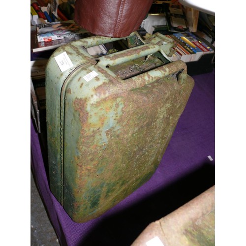 275 - 3 VINTAGE GREEN JERRY CANS