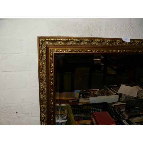 286 - VERY LARGE BEVELL EDGED WALL MIRROR WITH ORNATE GUILT FRAME