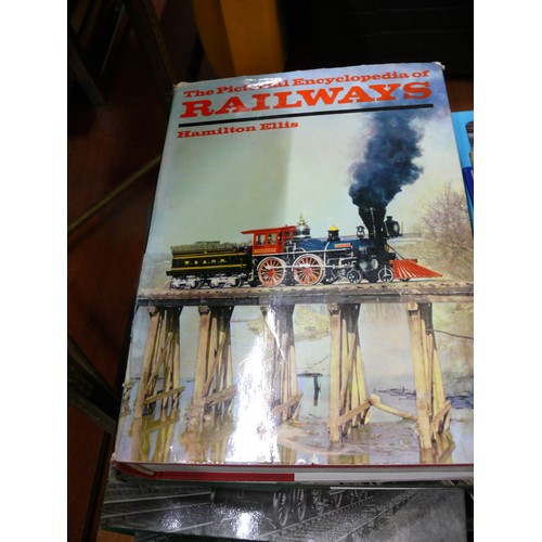 201 - LARGE COLLECTION OF RAILWAY AND TRAIN THEMED BOOKS