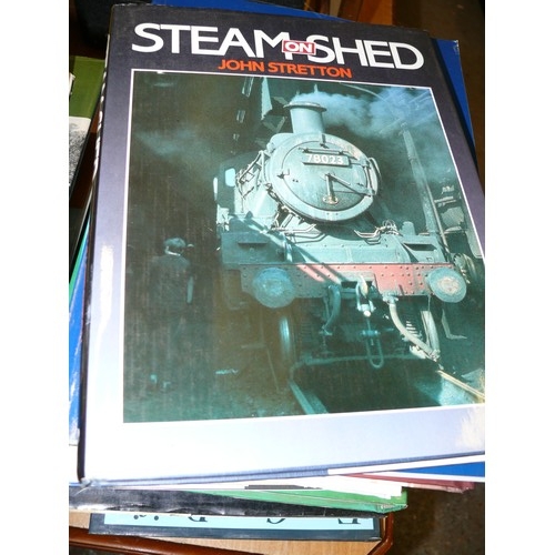 201 - LARGE COLLECTION OF RAILWAY AND TRAIN THEMED BOOKS