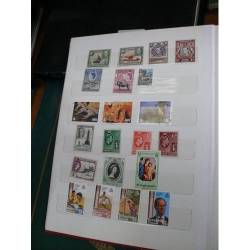 248 - ALBUM OF MIXED STAMPS TO INCLUDE CAYMEN ISLANDS, BRITISH VIRGIN ISLANDS, GRENADA, NEW ZEALAND ETC