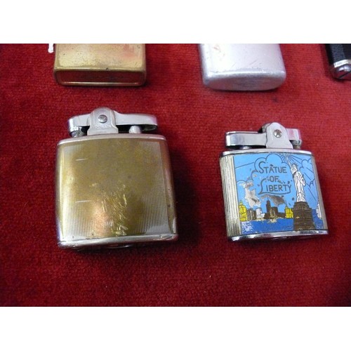 50 - 6 VARIOUS GOOD QUALITY LIGHTERS, 2 BY RONSON, 1 BY STORM KING AND 1 MADE IN OCCUPIED JAPAN