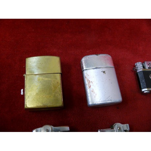 50 - 6 VARIOUS GOOD QUALITY LIGHTERS, 2 BY RONSON, 1 BY STORM KING AND 1 MADE IN OCCUPIED JAPAN