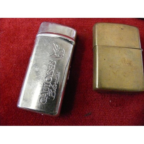 59 - 6 GOOD QUALITY VINTAGE LIGHTERS TO INCLUDE ZIPPO, FLICK ETC