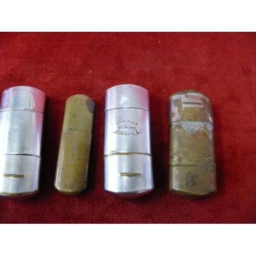 58 - 5 VINTAGE TOMMY LIGHTERS PLUS A SMALL LADIES LIGHTER