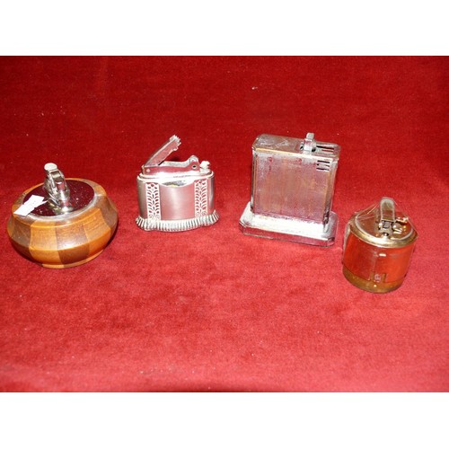 57 - 4 GOOD QUALITY TABLE LIGHTERS