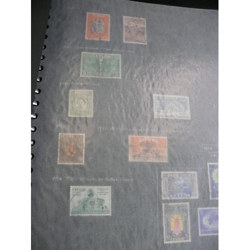 251 - ALBUM OF MIXED STAMPS TO INCLUDE CEYLON, SRI LANKA, STRAIGHTS SETTLEMENTS ETC