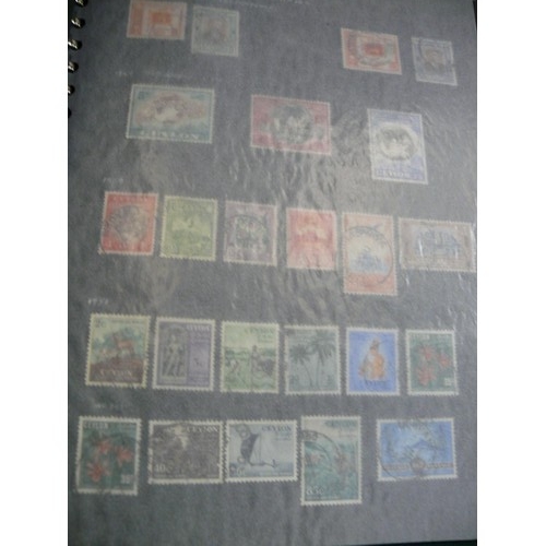 251 - ALBUM OF MIXED STAMPS TO INCLUDE CEYLON, SRI LANKA, STRAIGHTS SETTLEMENTS ETC