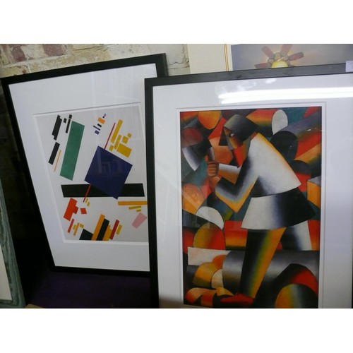 297 - 2 FRAMED AND GLAZED MODERN ART PICTURES