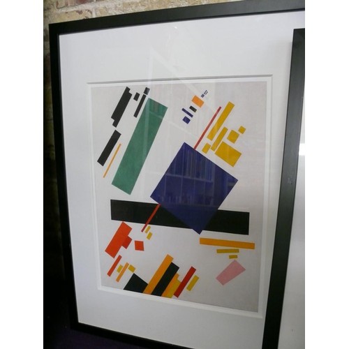 297 - 2 FRAMED AND GLAZED MODERN ART PICTURES