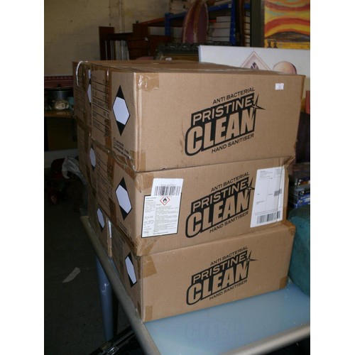 324 - 6 BOXES OF 12 PRISTINE CLEAN ANTI BACTERIAL HAND SANITISER