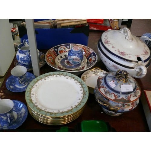 331 - COLLECTION OF ORIENTAL STYLE CHINA TO INCLUDE WEDGWOOD, AYNSLEY, NORITAKE ETC