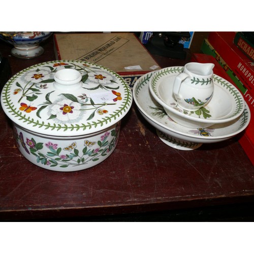 332 - COLLECTION OF PORTMEIRION BOTANICAL GARDEN CHINA TO INCLUDE TUREEN, CAKESTAND, BOWL AND JUG