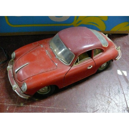 342 - A BURAGO PORSCHE 356 B 1961 MODEL PLUS A BURAGO LAMBORGHINI DIABLO 1990 (MISSING REAR WHEELS) BOTH 1... 