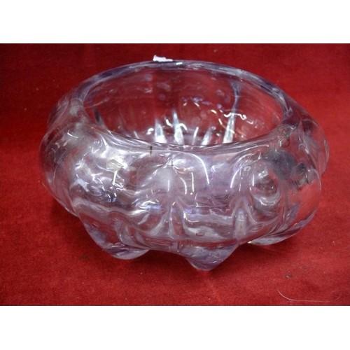 1 - THOMAS WEBB AMETHYST CRYSTAL GLASS BOWL