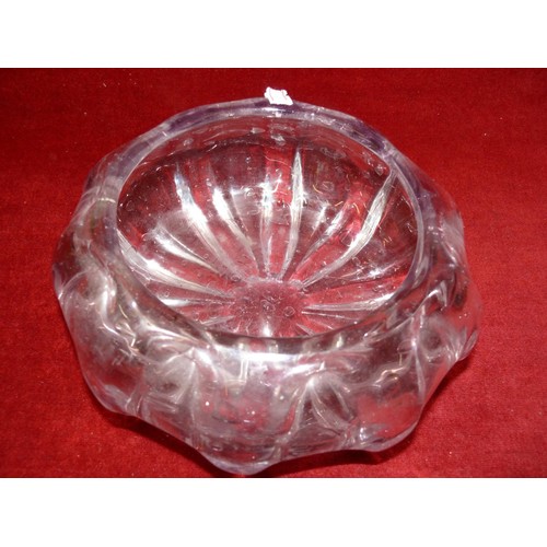 1 - THOMAS WEBB AMETHYST CRYSTAL GLASS BOWL