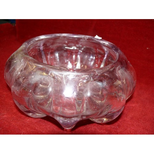 1 - THOMAS WEBB AMETHYST CRYSTAL GLASS BOWL