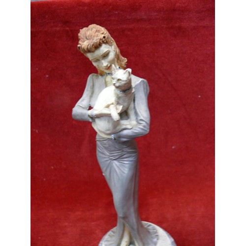 2 - CLASSIQUE BY ROYAL DOULTON FIGURINE PHILLIPA MODELLED BY TIMOTHY POTTS WITH BOX (SMALL CHIP TO CATS ... 