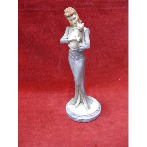 2 - CLASSIQUE BY ROYAL DOULTON FIGURINE PHILLIPA MODELLED BY TIMOTHY POTTS WITH BOX (SMALL CHIP TO CATS ... 