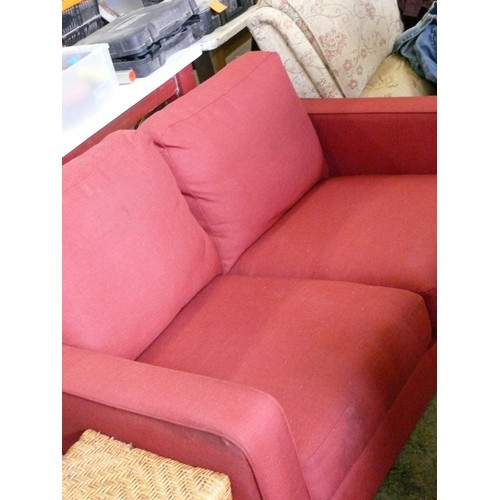 411 - SMALL RED 2 SEAT SOFA