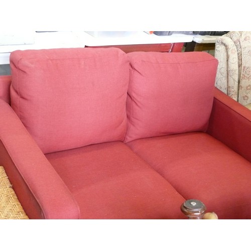 411 - SMALL RED 2 SEAT SOFA